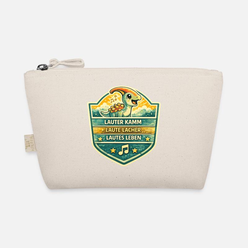 Dino Badge Lautes Leben Bio-Täschchen