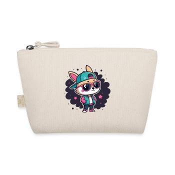 Retro chic streetwear bunny - Organic Pouch - nature - Front