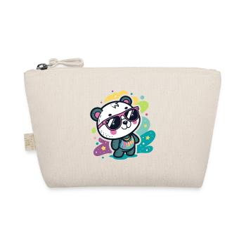 Panda Pop Pink Glasses - Organic Pouch - nature - Front