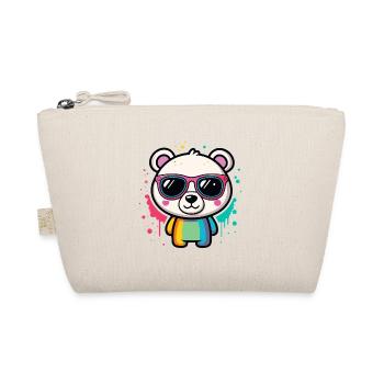 Rainbow Panda Glasses - Organic Pouch - nature - Front