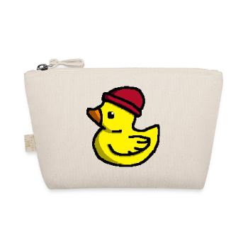 Mignon Pixel Duck en Tuque Rouge - Trousse biologique - nature - Devant
