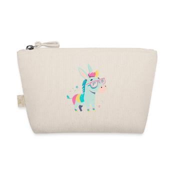 Donkey Rainbow Pink Brille - Bio-Täschchen - Natur - Vorne