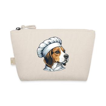 Beagle Chef – Funny Dog Chef - Organic Pouch - nature - Front