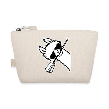 Cooles Lama Kopf Sonnenbrille Dartpfeil Maul Seite - Bio-Täschchen - Natur - Vorne