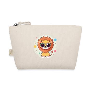 Niedliche Löwen-Sonnenbrille - Bio-Täschchen - Natur - Vorne