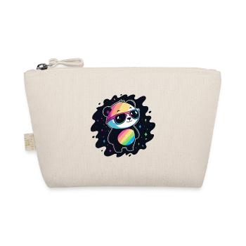 Panda Rainbow Galaxy Cool Glasses - Organic Pouch - nature - Front