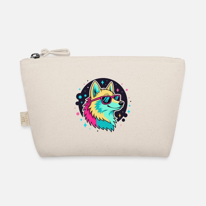 Loup Néon aux Lunettes Cool Trousse biologique