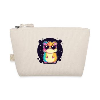 Regenbogenhamster mit Brille - Bio-Täschchen - Natur - Vorne