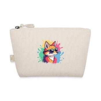Fox Pop Art Bunte Brille - Bio-Täschchen - Natur - Vorne