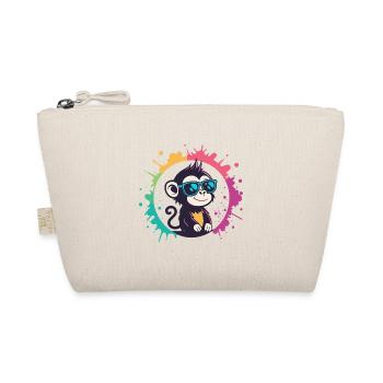 Monkey Splash Circle Blue Glasses - Organic Pouch - nature - Front