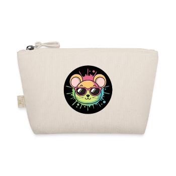 Souris arc-en-ciel lunettes néon Badge - Trousse biologique - nature - Devant