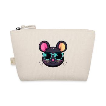 Mouse Chic türkisfarbene Gläser - Bio-Täschchen - Natur - Vorne