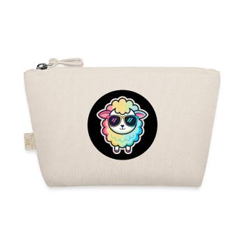 Schicke Regenbogen-Schafsbrille - Bio-Täschchen - Natur - Vorne