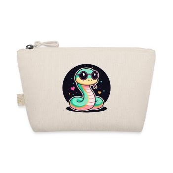 Pastel snake pop glasses - Organic Pouch - nature - Front