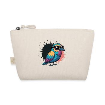 Farbenfroher Vogel-Cartoon mit Brille - Bio-Täschchen - Natur - Vorne