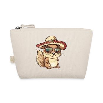 Squirrel Comic Funny Sombrero - Organic Pouch - nature - Front