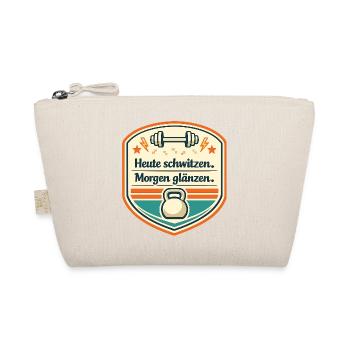Heute schwitzen, Morgen glänzen - Bio-Täschchen - Natur - Vorne