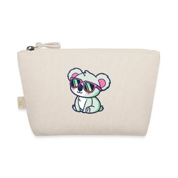 Koala Kawaii sitzende pinke Brille - Bio-Täschchen - Natur - Vorne