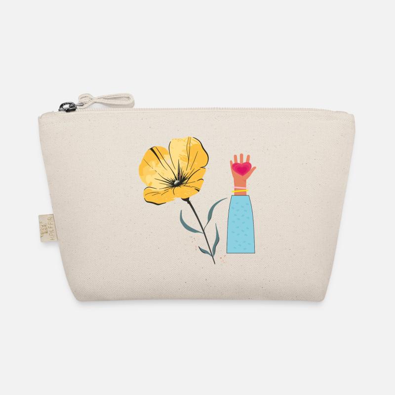 Blume Hand Herz  Bio-Täschchen