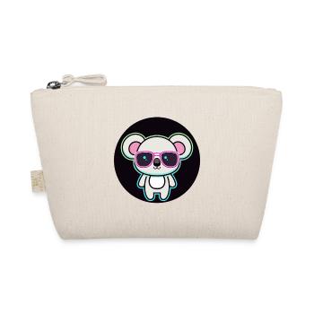 Koala Kawaii Neon and Pink Glasses - Organic Pouch - nature - Front