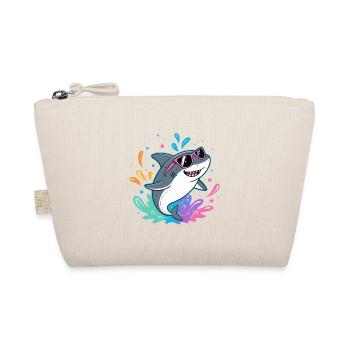 Shark Fun Bunter Surfer - Bio-Täschchen - Natur - Vorne