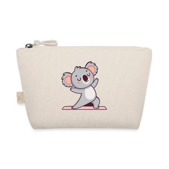Koala-Yoga auf Matte - Bio-Täschchen - Natur - Vorne