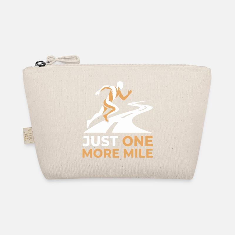 Just One More Mile Running Motif Organic Pouch