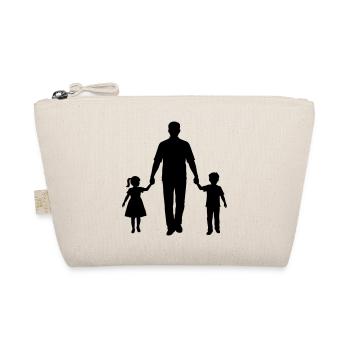 Silhouette père-enfant marchant famille Amour de père - Trousse biologique - nature - Devant
