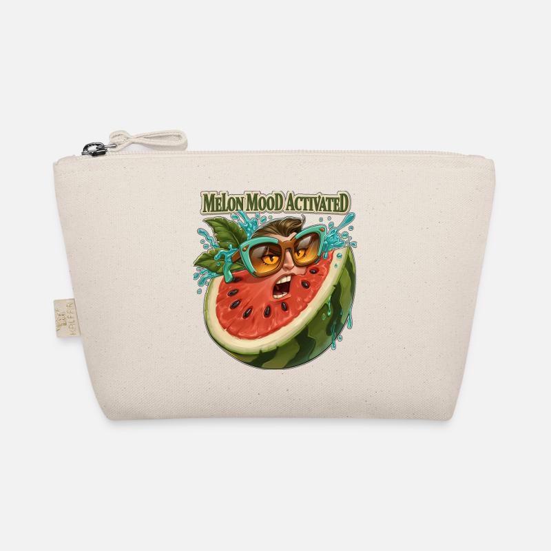 Melon Mood Activated Funny Watermelon Face Organic Pouch