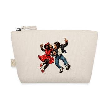 Tanzende Affen Rockabilly 50er Rock'n'Roll Style - Bio-Täschchen - Natur - Vorne