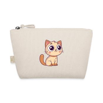 Kawaii Beige Cat Sweet Smile - Organic Pouch - nature - Front