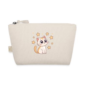 Chat étoilé kawaii - Trousse biologique - nature - Devant
