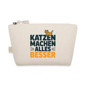 Katzen machen alles besser - Bio-Täschchen - Natur - Vorne