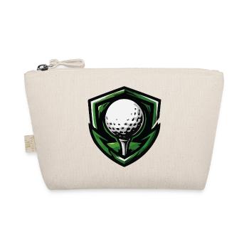  Schild Golfball Emblem - Bio-Täschchen - Natur - Vorne