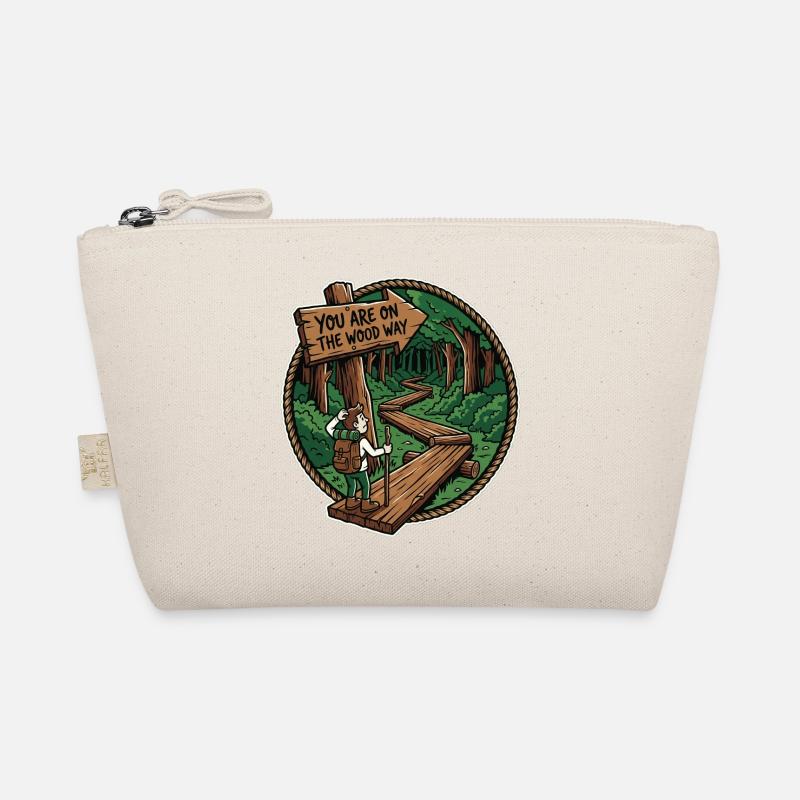 On the wood way - Lustiges Denglisch Design Organic Pouch