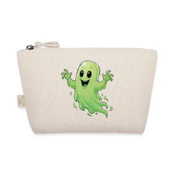 Green Cartoon Ghost - Organic Pouch - nature - Front