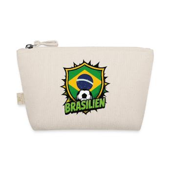 Brasilien Fußball Shield - Bio-Täschchen - Natur - Vorne
