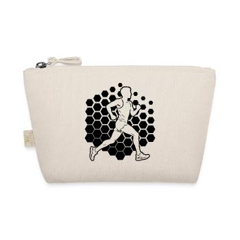 Marathon Running Gift Idea for Marathon Runners - Organic Pouch - nature - Front