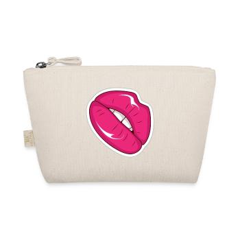 Pink Lips Pop Art Comic Retro-Stil - Bio-Täschchen - Natur - Vorne