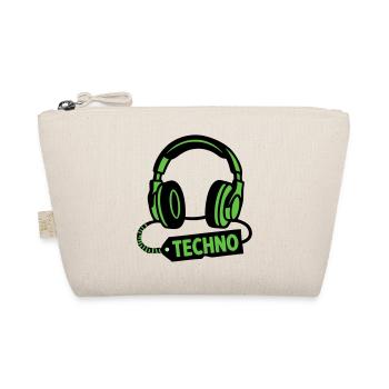 DJ Headphones Producteur du festival techno rave - Trousse biologique - nature - Devant