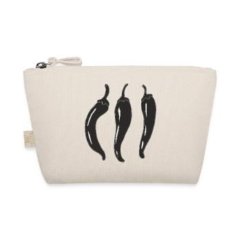 Three Chili Line Art - Organic Pouch - nature - Front