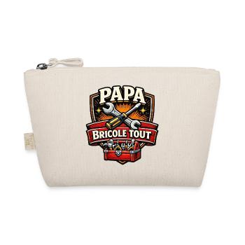 Papa Bricole Tout Cadeau Humour - Trousse biologique - nature - Devant