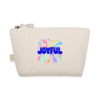 Joyful Blue Multicolored Sparkles - Organic Pouch - nature - Front