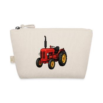 Tracteur rouge dans le champ - Trousse biologique - nature - Devant