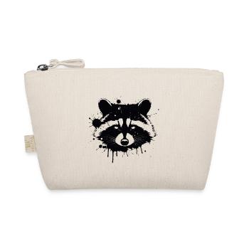 Raccoon Splash Black - Organic Pouch - nature - Front