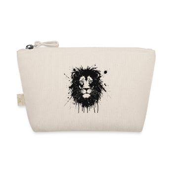 Lion Splash Art Schwarz - Bio-Täschchen - Natur - Vorne