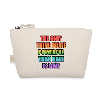 Love Over Hate Rainbow Gradient LGBT Pride - Bio-Täschchen - Natur - Vorne