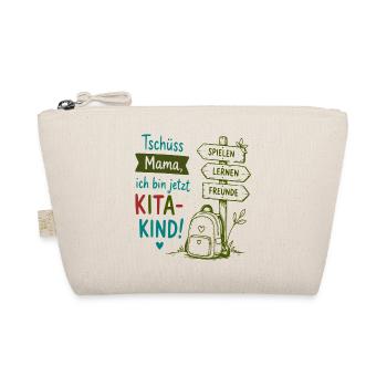 Tschüss Mama Kita-Kind Design - Bio-Täschchen - Natur - Vorne