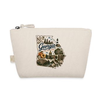 Georgia Peach State Vintage-Kartenaufkleber - Bio-Täschchen - Natur - Vorne