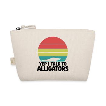 Alligator Silhouette Retro - Bio-Täschchen - Natur - Vorne